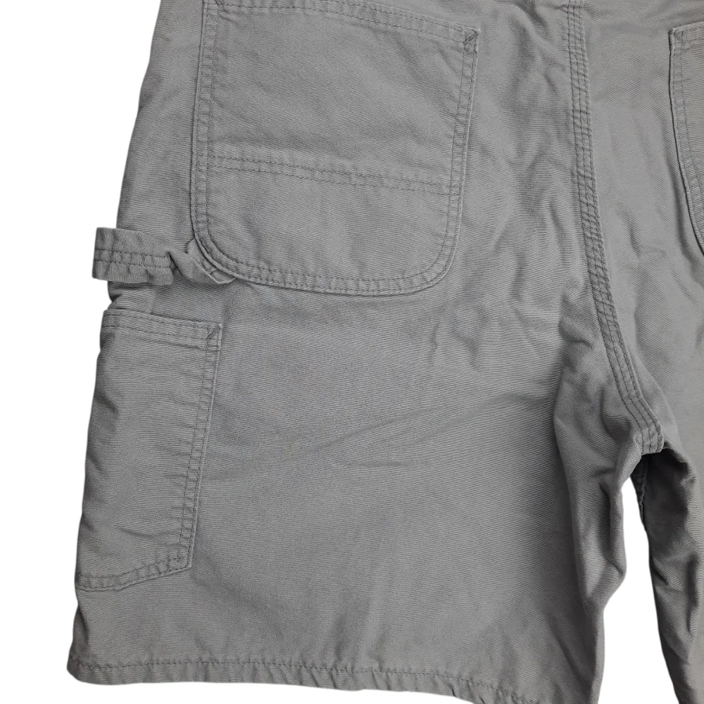 Carhartt Original Fit 100% Cotton Canvas Gray Work Utility Shorts SZ 36